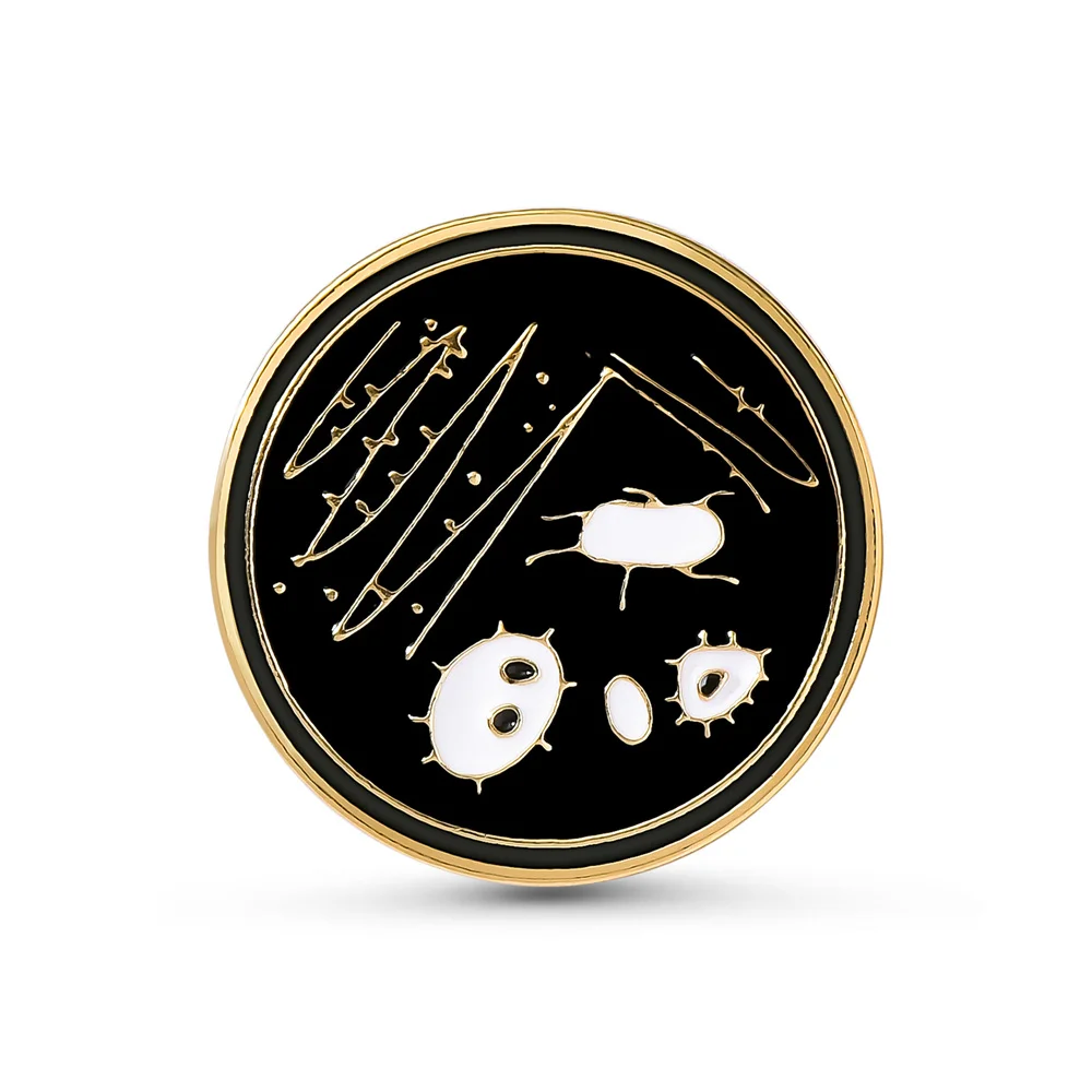 

Science Petri Dish Enamel Pin Fashion Lovely Microorganism Cells Metal Brooch for Chemical Laboratory Lover Badge Collection