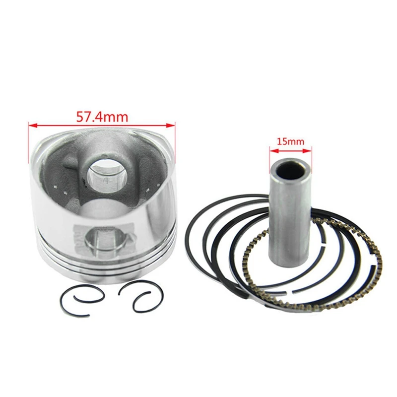 57 4 мм мотоциклетное поршневое кольцо 15 комплект контактных колец поршневых для