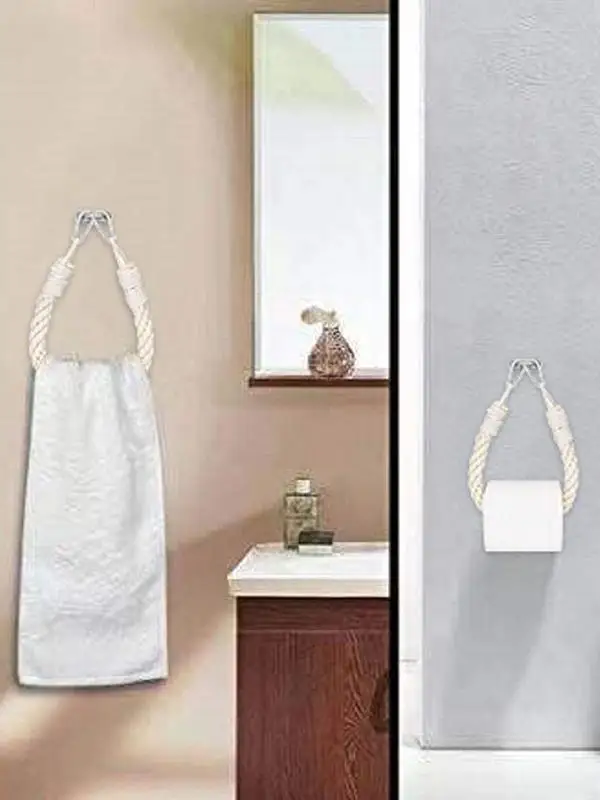 Holders Towel Rack Bathroom Towel Hook Toilet Paper Holder Towel Rack White Color F Decoration Paper Bathroom Decor
