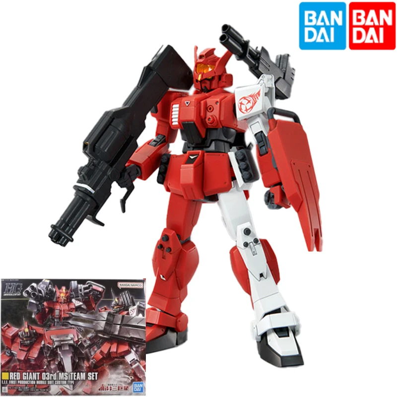 

Bandai Gundam 64078 HGUC Конфедерации Red Three Superstars Land Jim Team PB ограниченная оригинальная модель пазла игрушки Коллекционные сувениры
