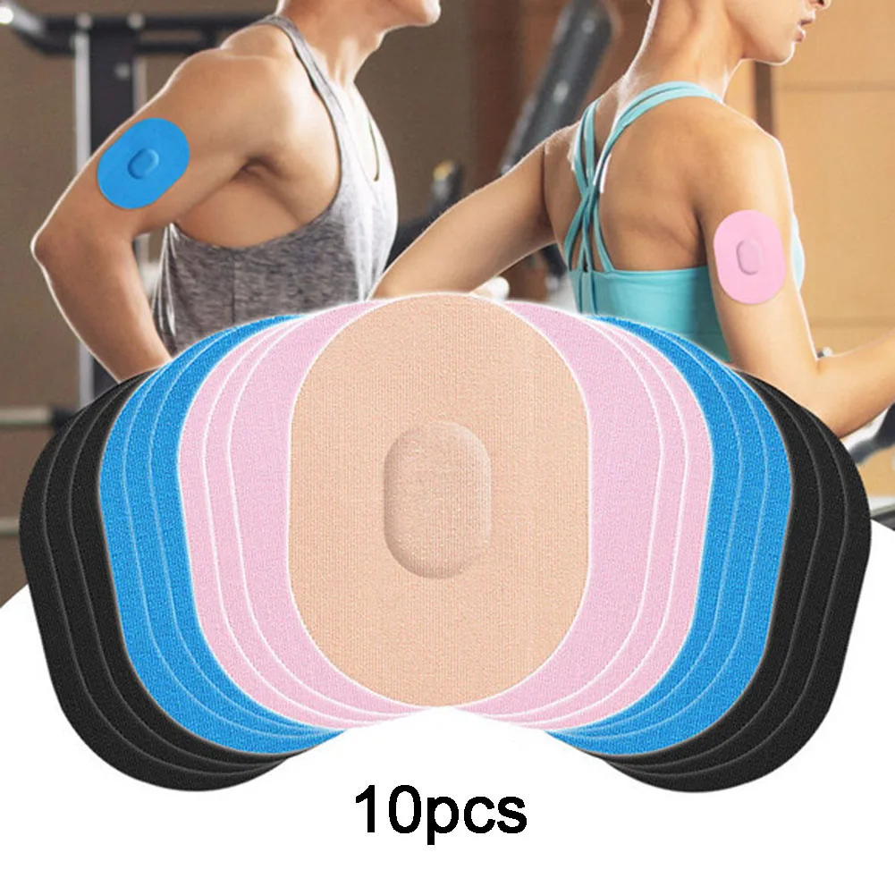 

10pcs Waterproof Adhesive Patches Kit Libre Sensor Cover Patches Sports Fixed Patches 11x8cm Transparent Bandages For Running