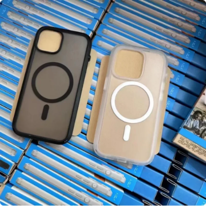 Transparente fosco Anti Drop Phone Case, adequado para iPhone 13 Pro, Magsafe, forte magnético, iPhone 14 Plus Pro Max, catalisa