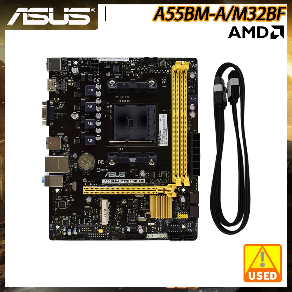 

ASUS A55BM-A/M32BF Socket FM2 Motherboard DDR3 AMD A55 AMD A10/A8/A6/A4/Athlon VGA HDMI PCI - E 3.0 PCI-E X16 Micro ATX