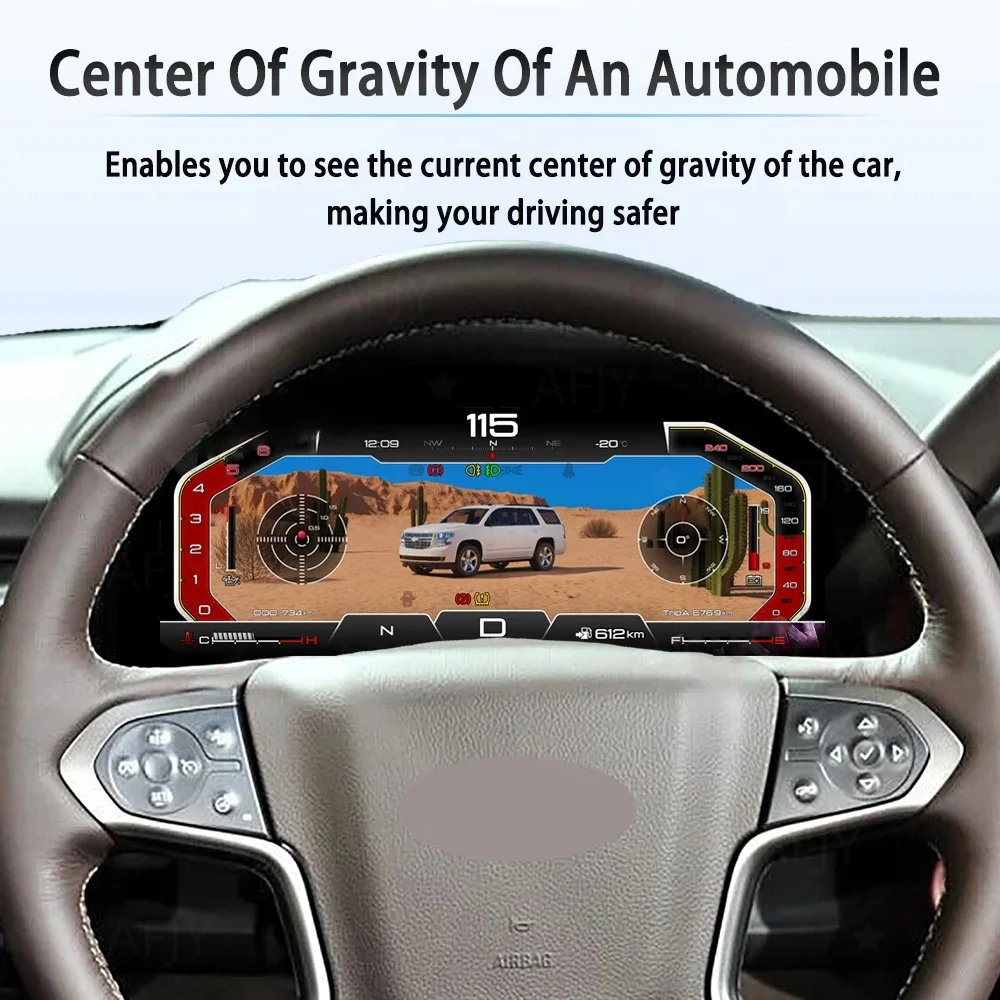 Фото Цифровая приборная панель LCD для Chevrolet Silverado 2014-2019, GMC Sierra, виртуальный спидометр, экран приборной панели №5