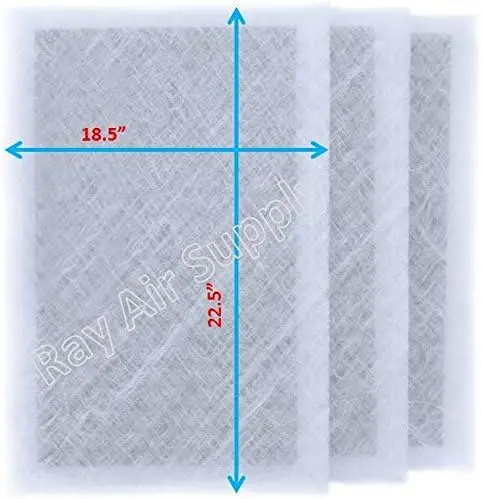 

Dynamic Air Cleaner Replacement Filter Pads 20X25 Refills (3 Pack) White