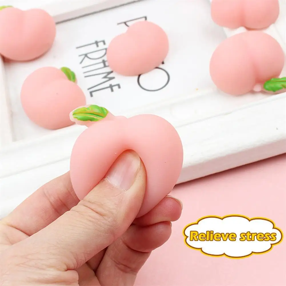 

Funny Peach Butt Squeeze Toys Mini Peach Fidget Toy Soft Squishy Relief Cute Novelty Stress Vent Tool Kids Adults Gift Diy Decor