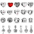 Подходят для оригинального Посеребренного браслета, посеребренные бусины, Полые Подвески в виде кокосового дерева, бусины сделай сам, ювелирные изделия для женщин