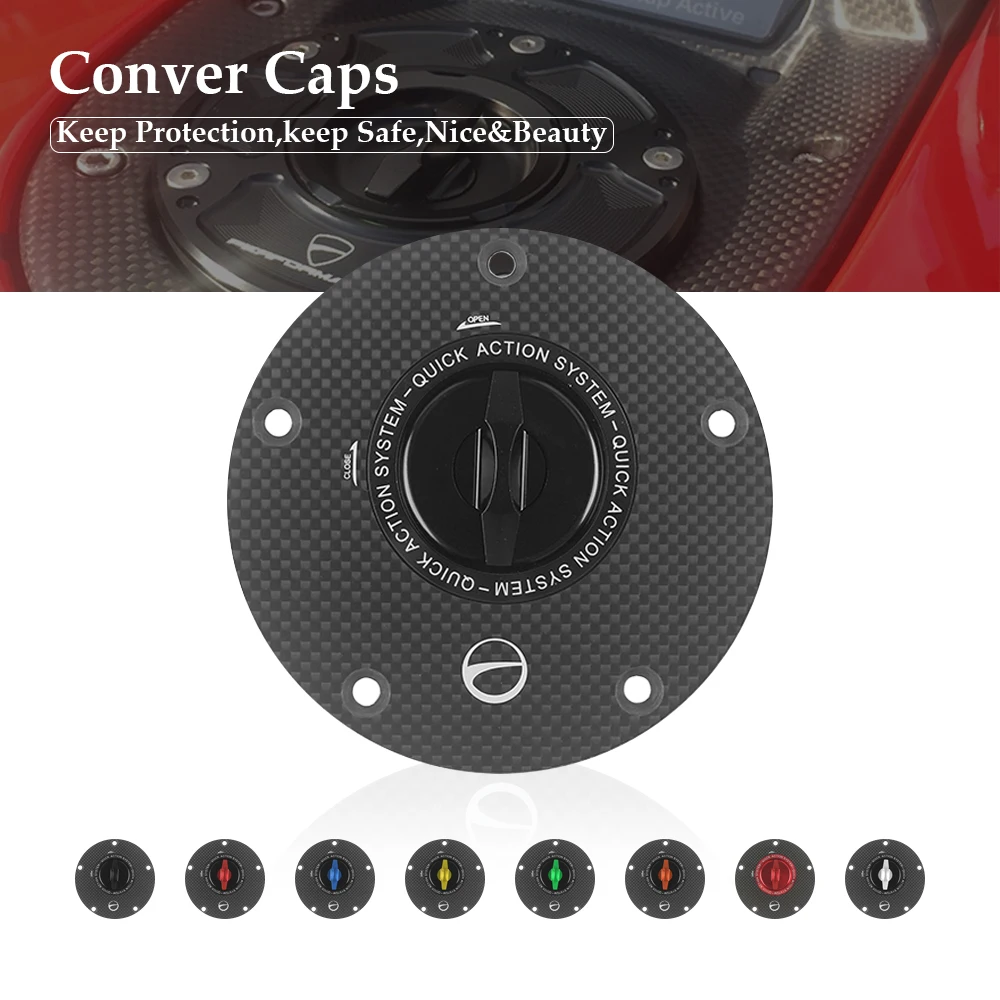 

Carbon Fiber Motorcycle Accessories Quick Release Key Fuel Tank Gas Oil Cap Cover for HONDA CBR150R CBR250R CBR650R 2016-2020