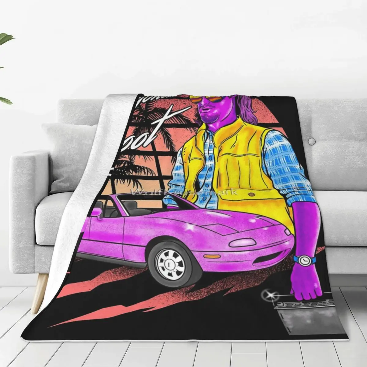 Классическое Одеяло MacGruber Synthwave покрывало на кровать мягкие покрывала для