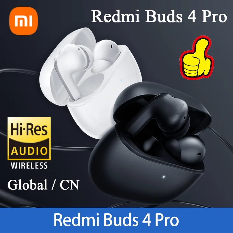 

Беспроводные Bluetooth-наушники Xiaomi Redmi Buds 4 Pro, умные наушники-вкладыши с шумоподавлением и микрофоном, гарнитура IPX4