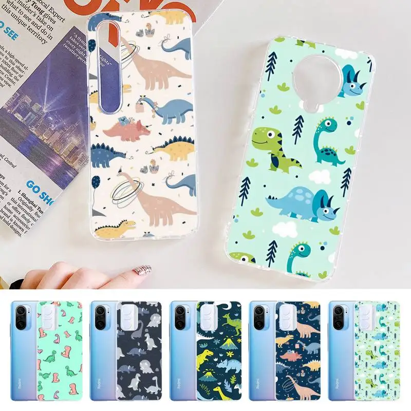 

Cute dinosaur Phone Case for Samsung S21 A10 for Redmi Note 7 9 for Huawei P30Pro Honor 8X 10i cover