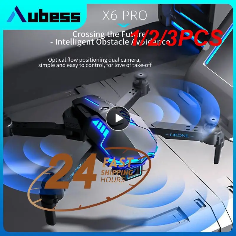 1/2/3PCS NEW X6 Drones 4K HD Dual Lens With Optical Flow Obstacle Avoidance Photography Profesional Helicopter RC Mini Plane