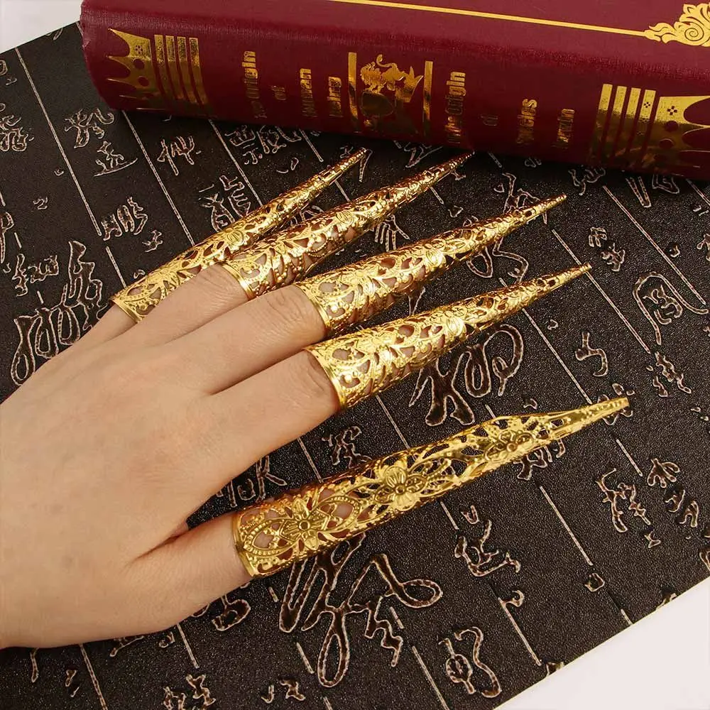 Ювелирные изделия древний китайский костюм набор колец для ногтей в античном