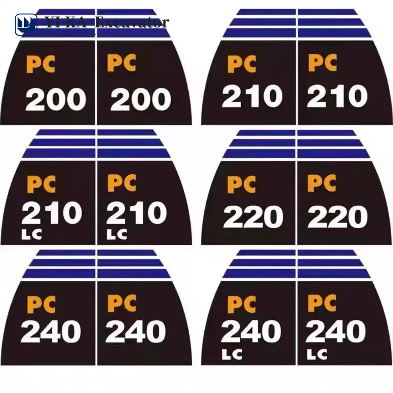 Наклейка для боковой двери экскаватора Komatsu PC130/160/210/230/240/260/300-8