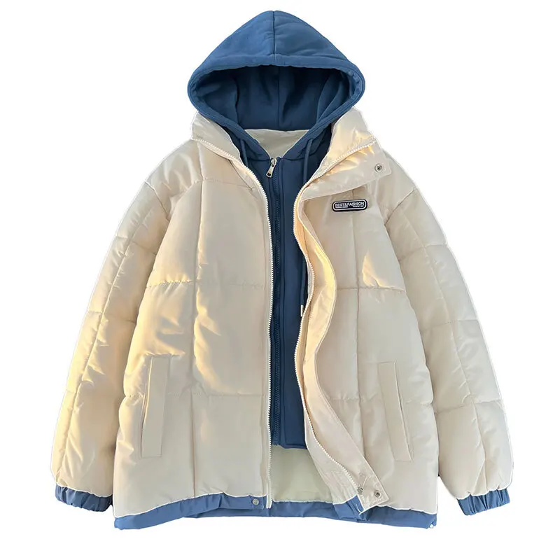 Зимняя куртка мужская теплая модная утепленная уличная корейская свободная