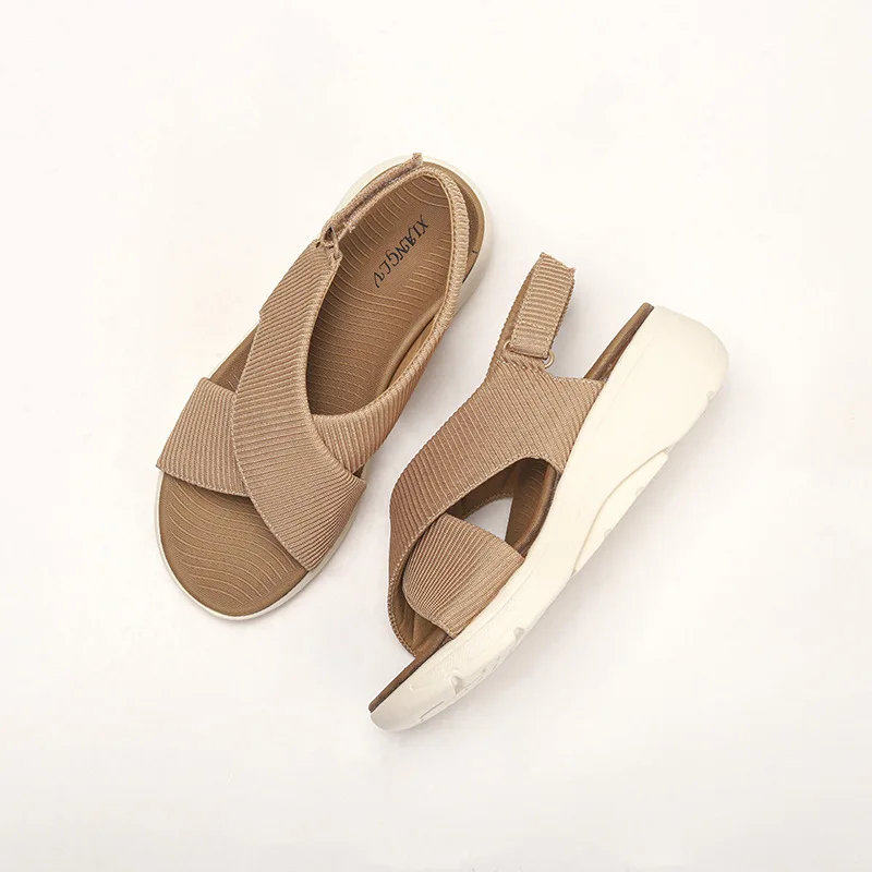 Удобная женская обувь женские сандалии большой размер 2025 летние сабо на каблуке