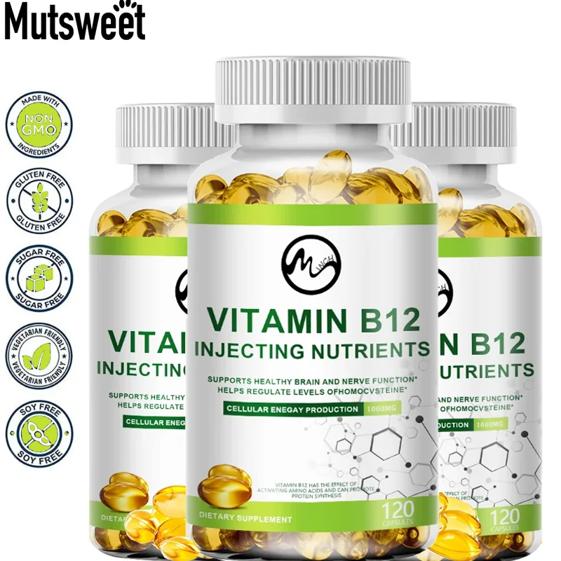 

Mutsweet Rich Ginkgo Biloba Leaves Vitamin B12 1000mcg Supports Energy Metabolism Nervous System Blood Cell Immune Healthy Eyes