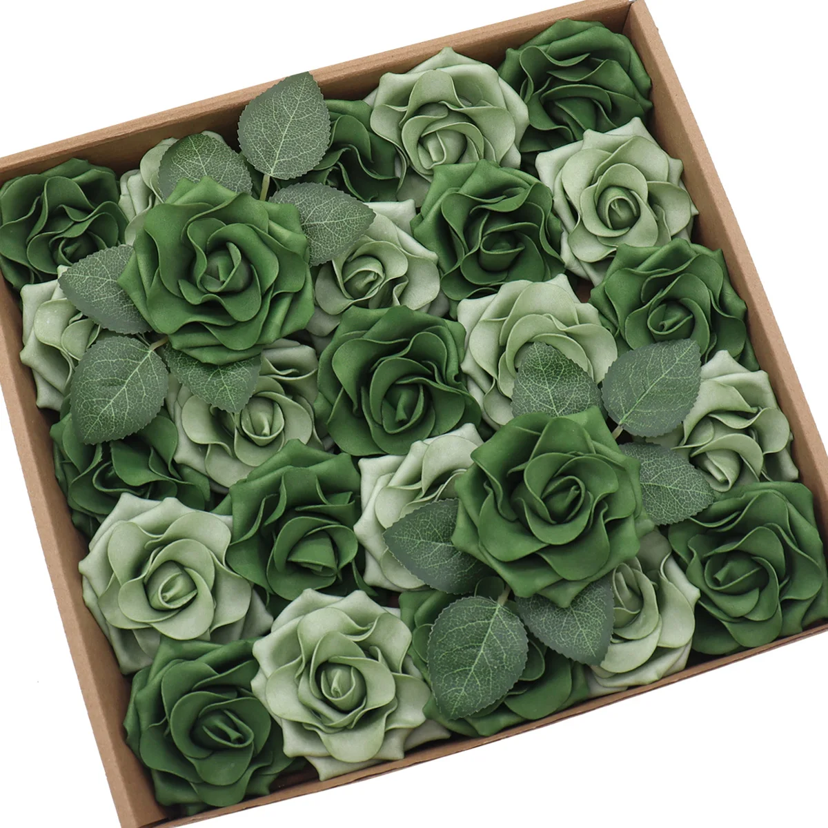 

D-Seven Artificial Foam Flowers 25pcs Petite Avalanche Rose w/Stem for DIY Wedding Decor Table Floral Centerpiece Wreath Making
