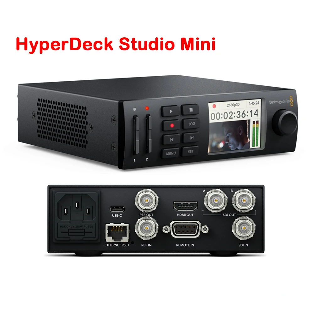 

BMD Blackmagic HyperDeck Studio Mini Ultra HD Broadcast Deck 4K Dual SD Card Media Video Recorder