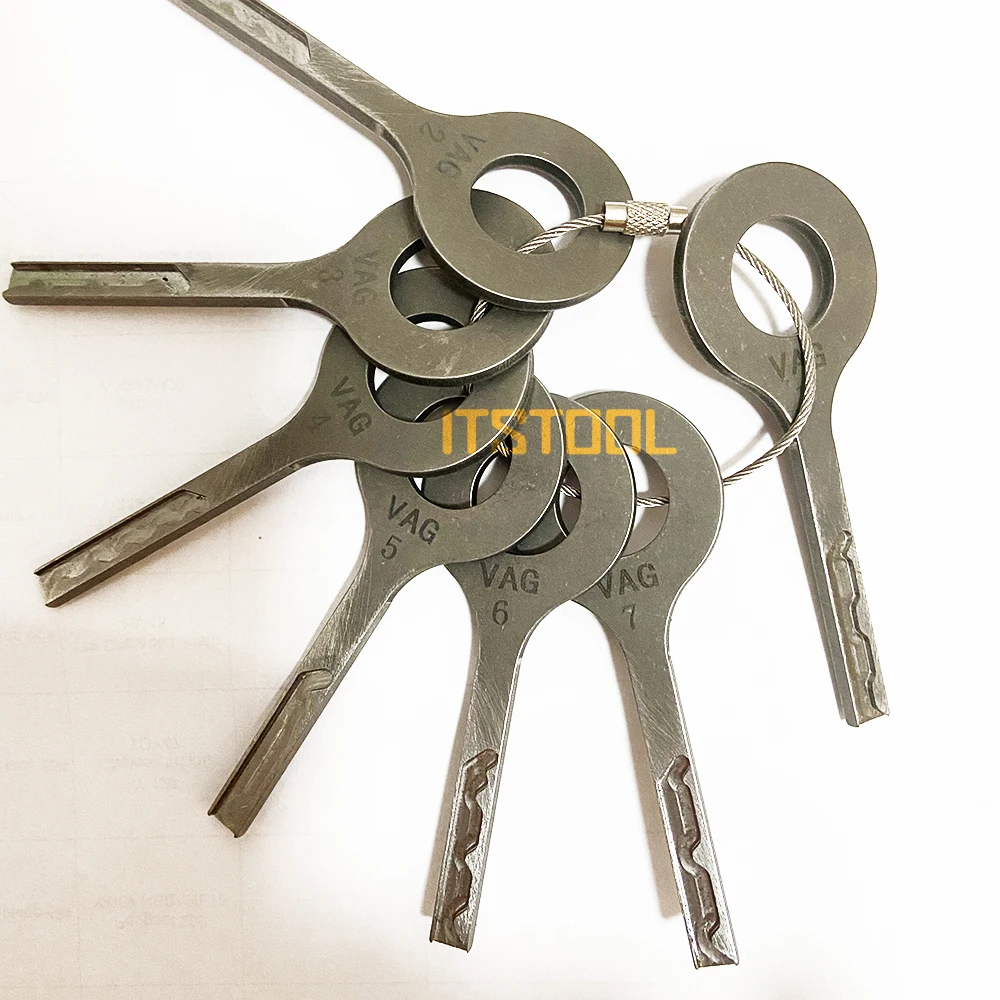 Original 7 IN 1 VAG HU66 Auto Locksmith Tool for Volkswagen Skoda key lock