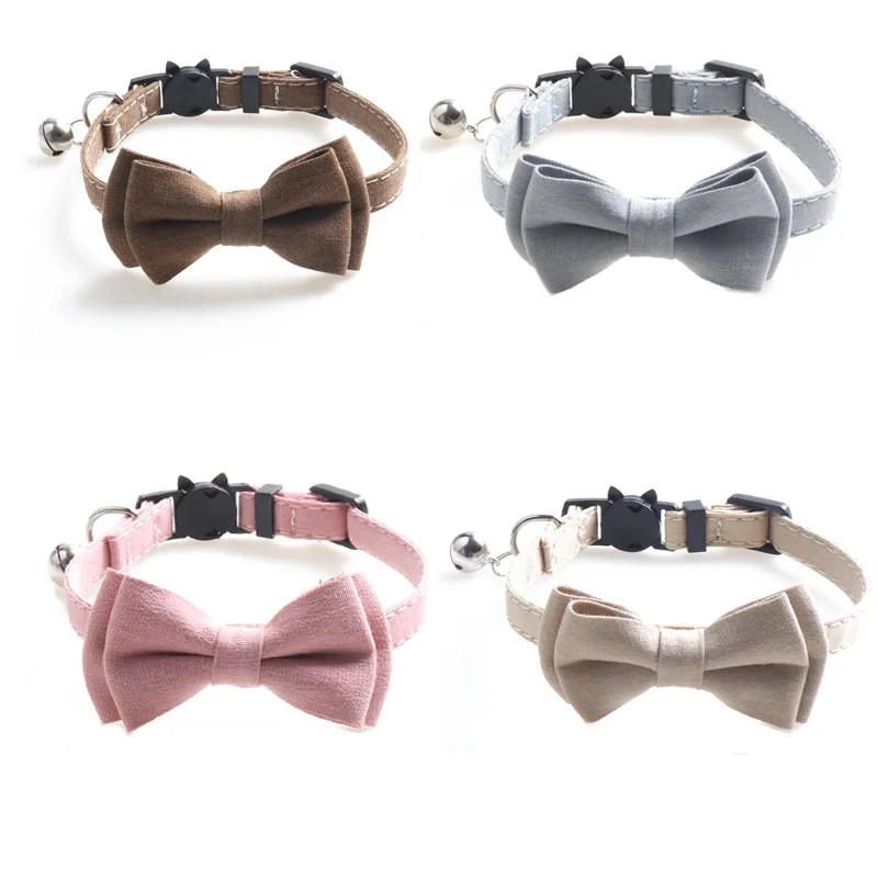 

Cat Collars with Bells Elastic Adjustable Accessories Pet Supplies Pet Collars Dog Bell Collars Solid Bow Dog Dog Harness
