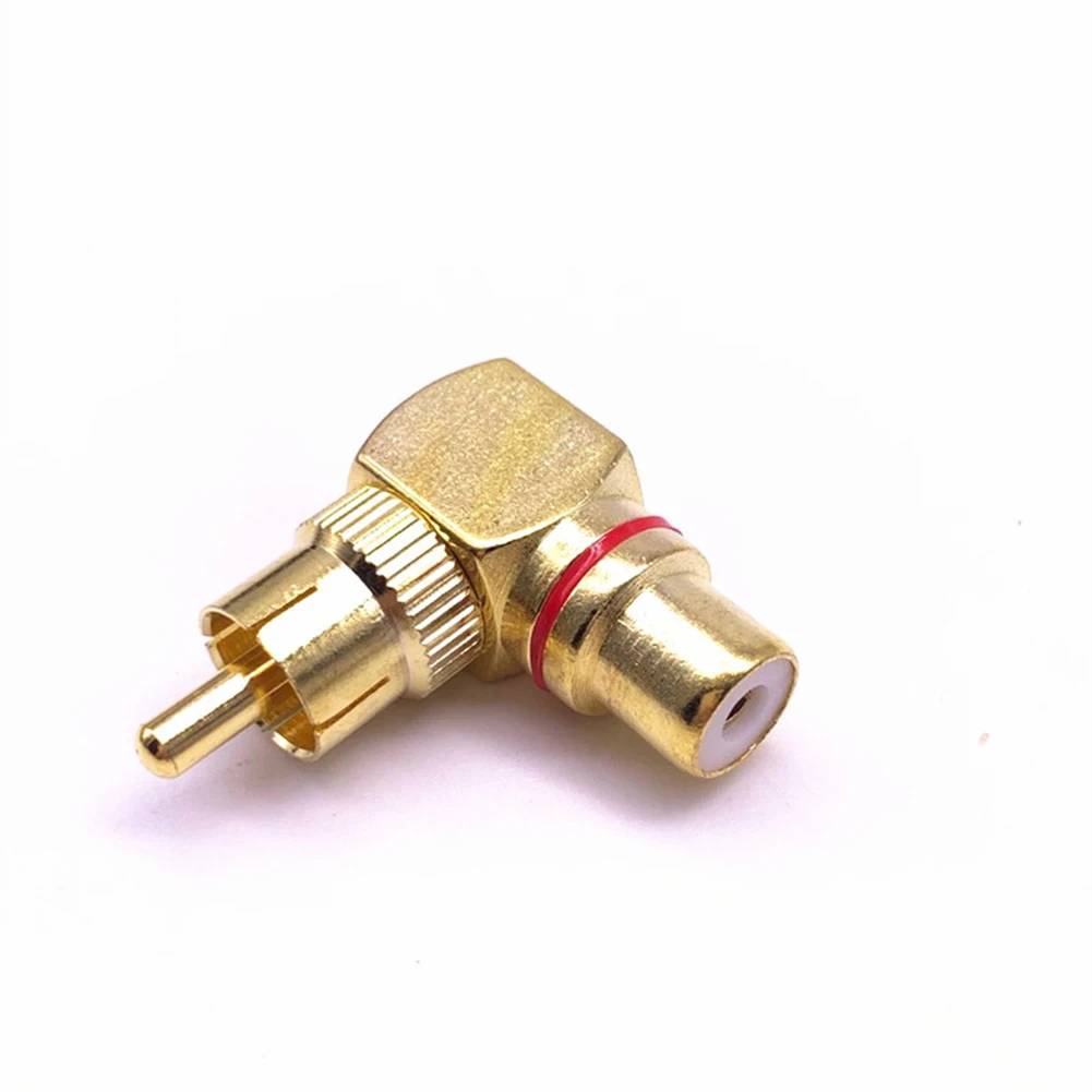 

Audio Equipment Mixers RCA Adapter Audio Adapter L Shape 90Degree Elbow Accessories Gold Male To Female Right Angle Connector