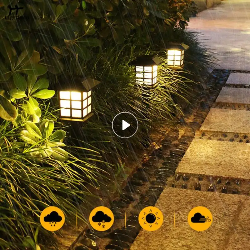 

Solar Garden LED Light Outdoor Solar Power Lantern Waterpoof Landscape Decoration Lighting For Pathway Yard Lawn Sunpower Lamp