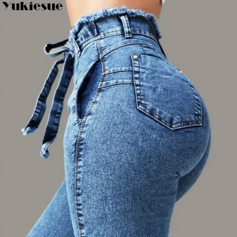 

spring 2022 womens fashion high waist y2k Women's skinny slim jeans woman denim capris pencil Pants jean mom jeans trousers