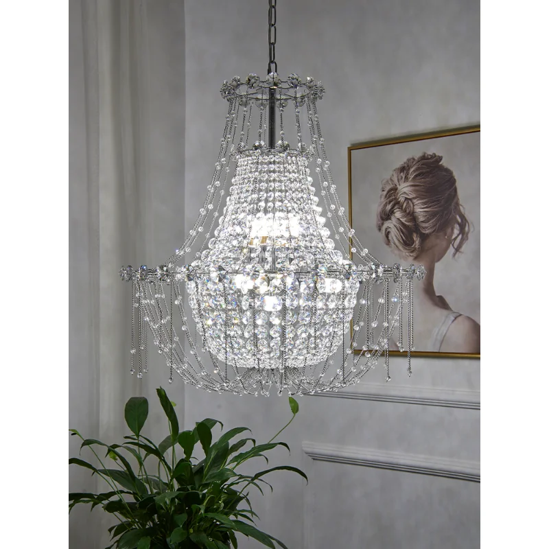 

Led Pedant Lamp Lighting Luxury K9 crystal Chandelier living room villa lobby restaurant art designer simple island Luster