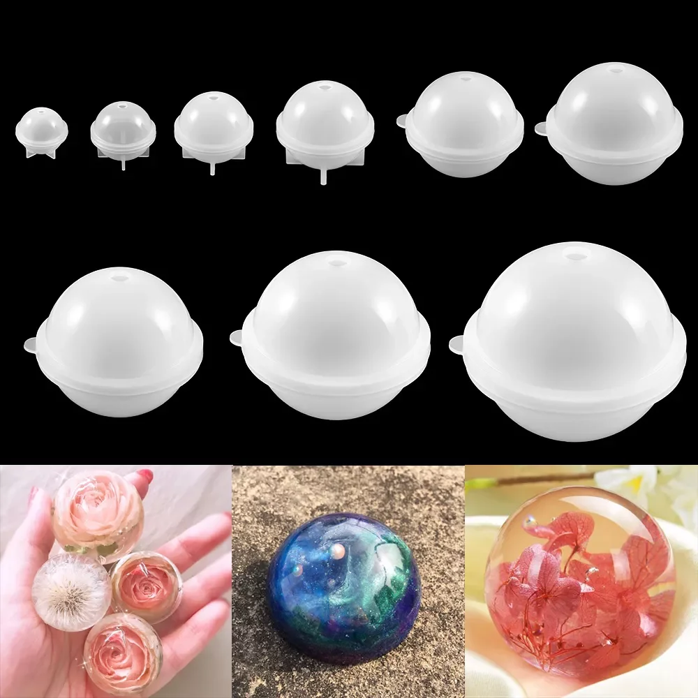 

1pcs Crystal Round Ball Silicone Molds 3D Ball Pendant Crafts Epoxy Resin Mould For Diy Jewelry Making Findings Tools Supplies