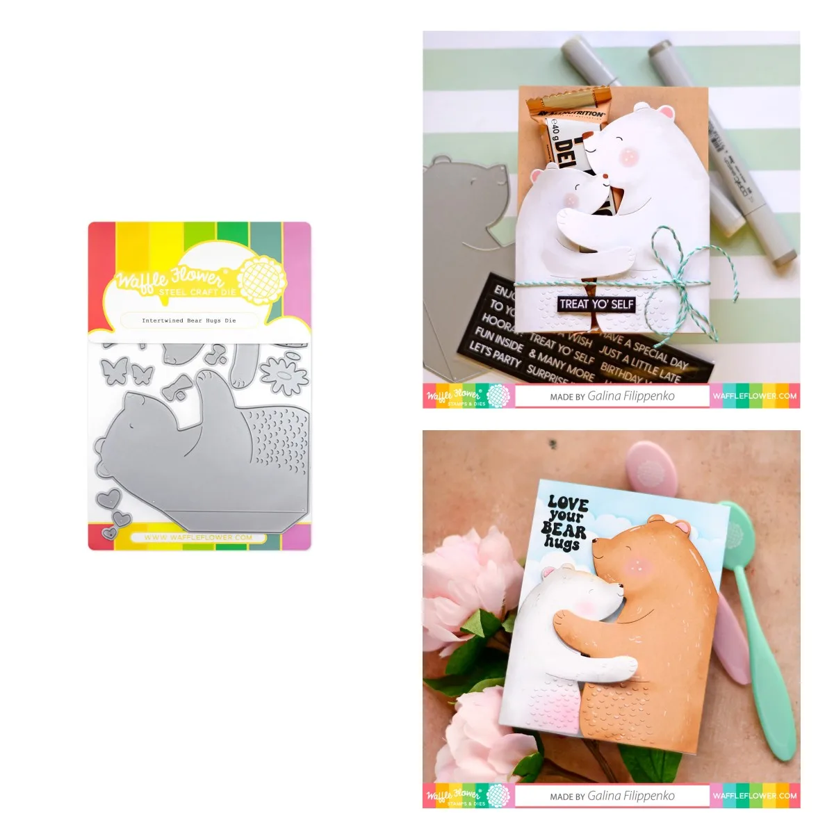 

2023 New Arrivals Intertwined Bear Hugs Metal Cutting Dies for Decorating Scrapbook Diy Paper Card Album Mould Embossing Craft