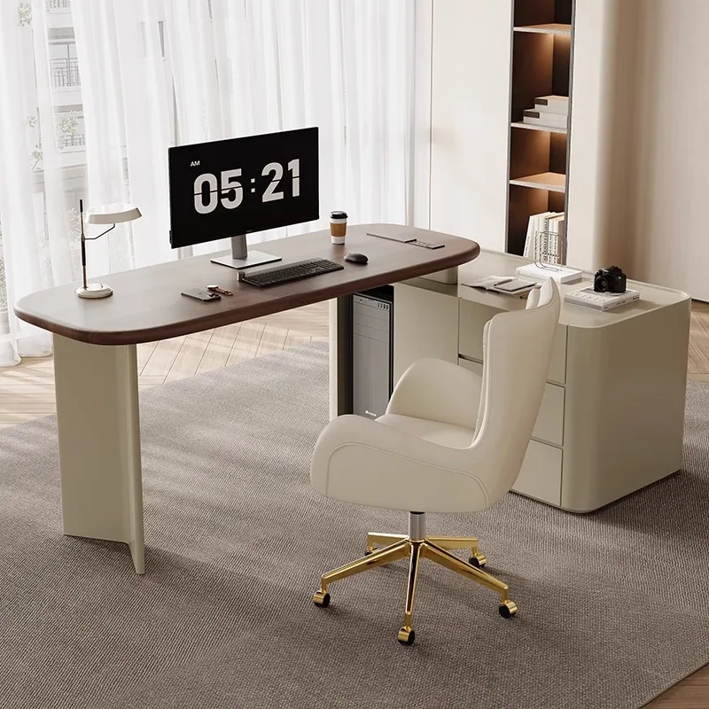 Стол-книга и стул в французском стиле кремового цвета винтажный шкаф из массива