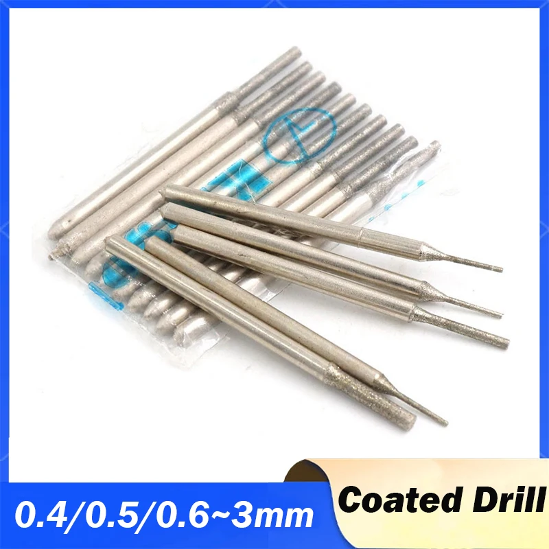 

Алмазное сверло 0,4-3 мм, 2,35 мм shank