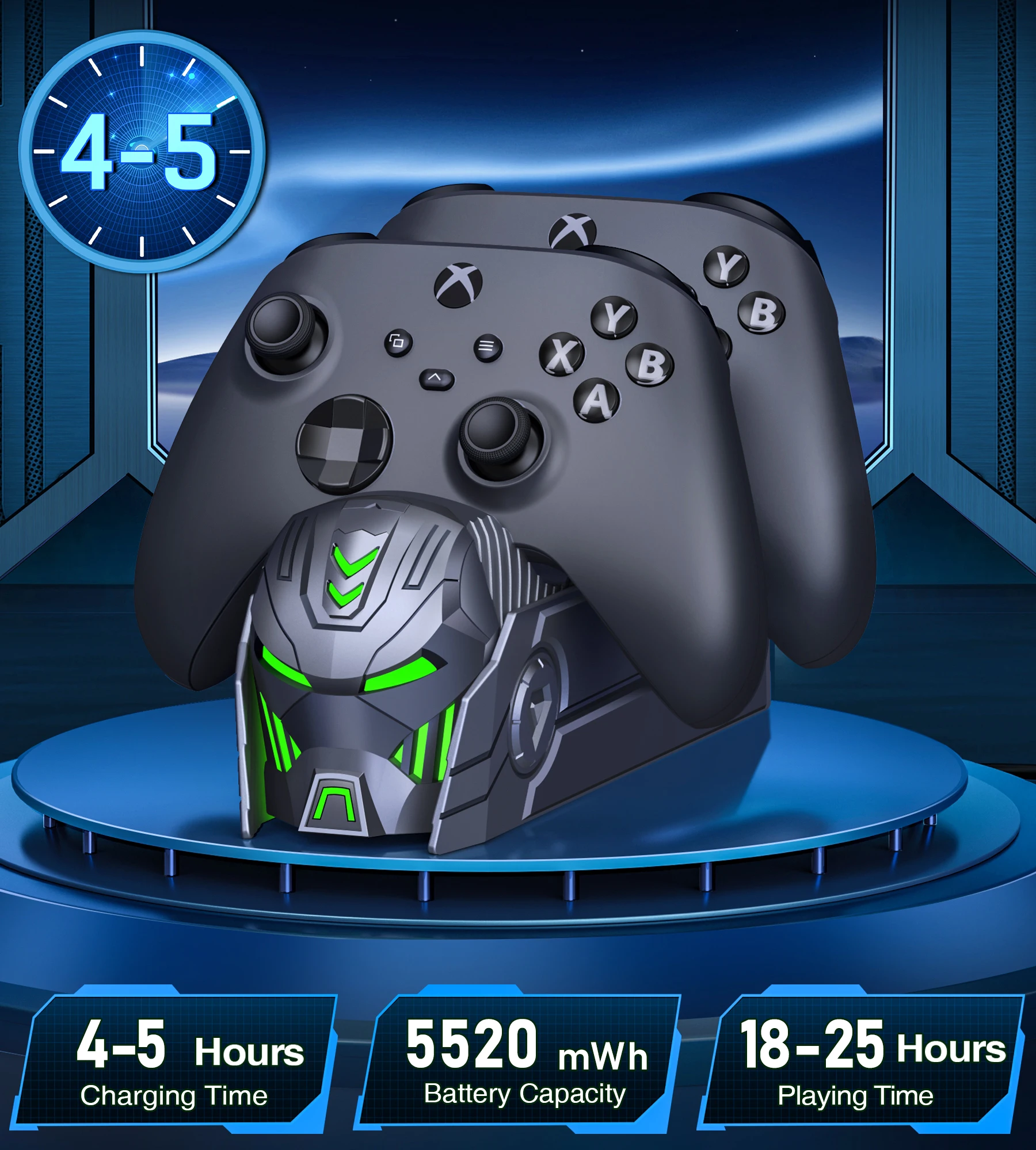 Док-станция для зарядного устройства DinoFire Xbox One/S/X | Беспроводной контроллер Series X/S