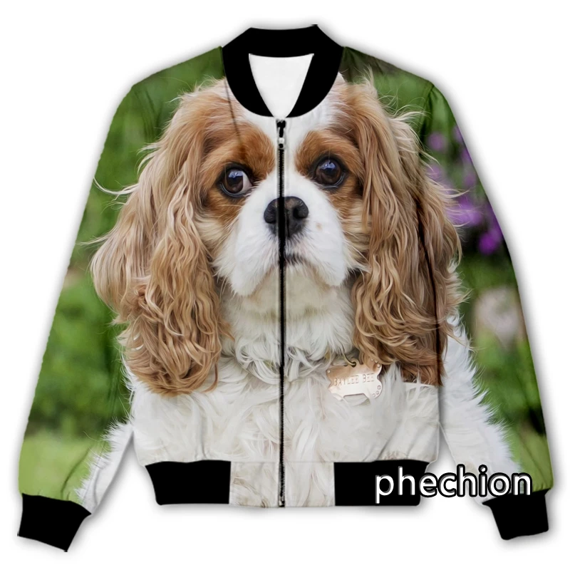 

phechion New Men/Women Cavalier King Charles Dog 3D Print Casual Jacket Fashion Streetwear Men Loose Sporting Jacket & Coat Q187