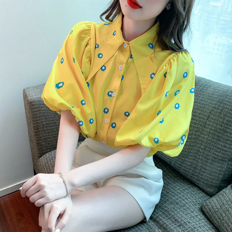 

ILARES Pretty and Cheap Women's Blouses Korean Clothing Shirt Fashion Woman Blouses 2022 Blouse Female Tops Vintage Summer