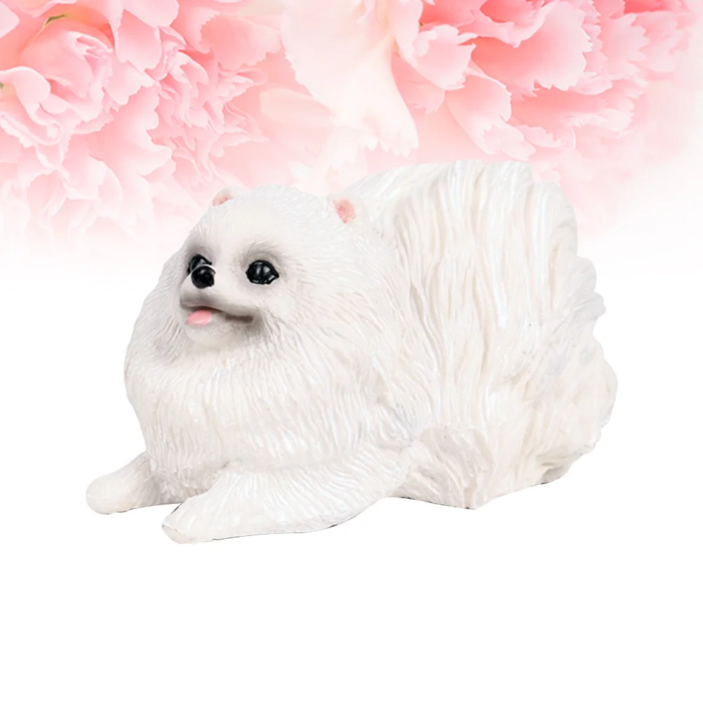 Детская однотонная модель животного мира собаки фигурка померанского шпица