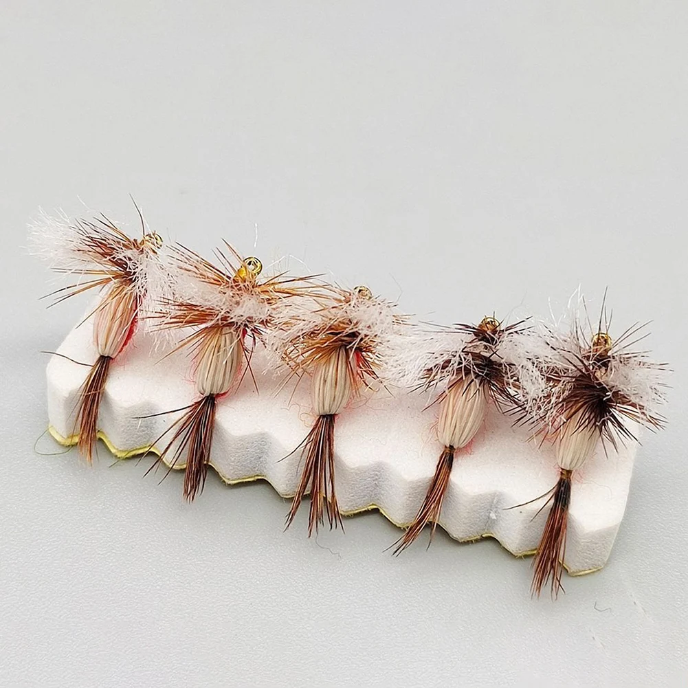 

Brand New Fly Baits Mayfly Lure 5pcs High Carbon Steel Hook Realistic Shape Steel + Fiber For Bass Trout Steelhead