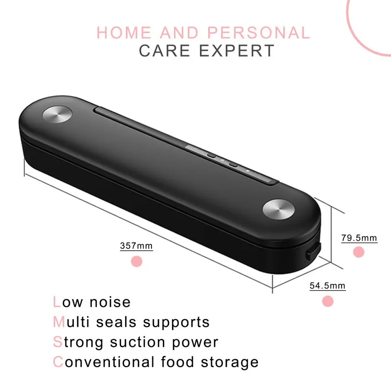 

Sealer (60Kpa),Full Automatic Food Sealer | Air Sealing System for Food Sealer Dry Food Preservation Modes | LED Indicator Light