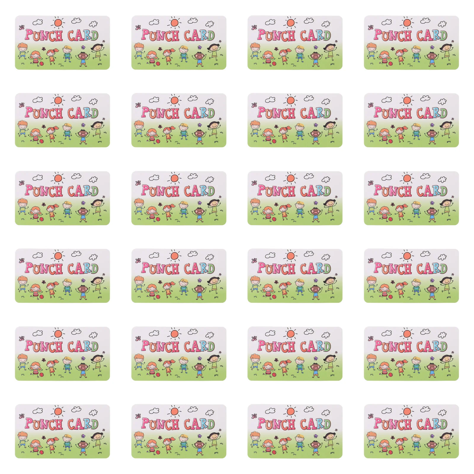 

50Pcs Kids Incentive Cards Classroom Punch Cards Students Loyalty Cards Kids Toys