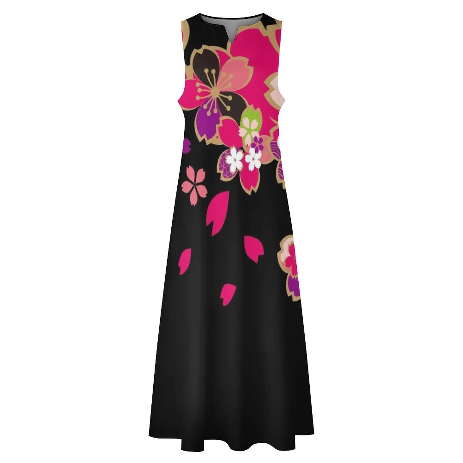 Красивые вишни из Японии 3 длинное платье милое женское летнее 2025 года