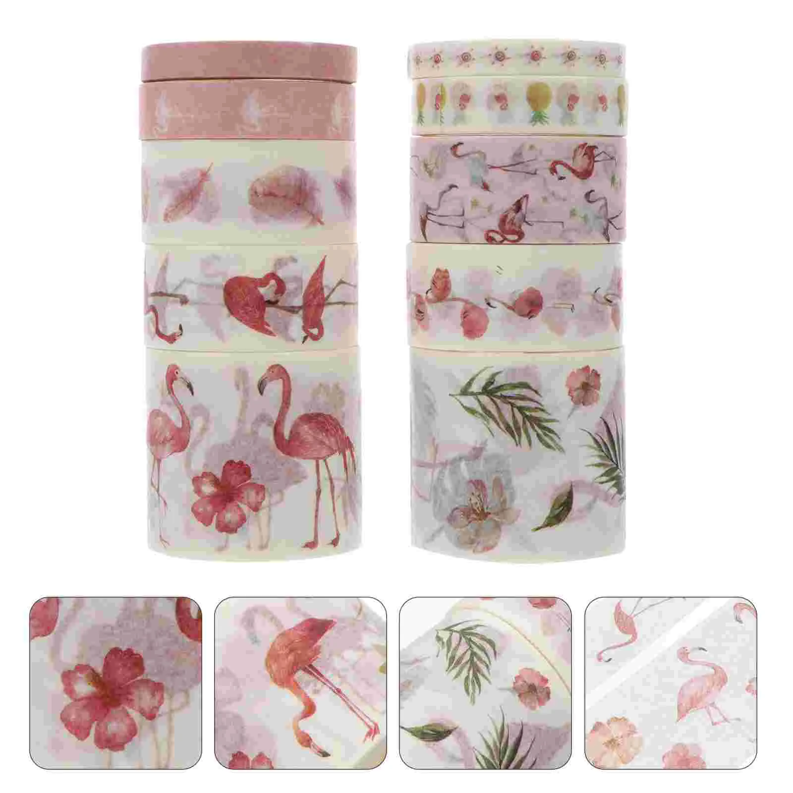 

10 Rolls Exquisite Washi Tape Scrapbook Stickers Decorative Paper Tapes Adhesive Decals Tape for Scrapbooking Gift
