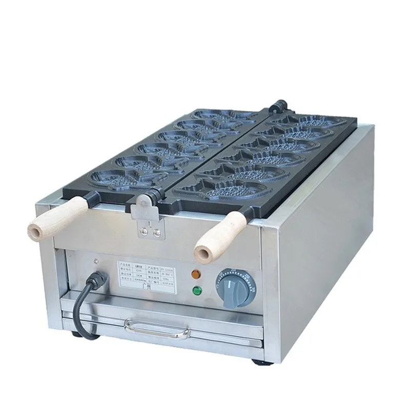 

220V Japanses Open Mouth Taiyaki Machine Electric Fish Shaped Cake Machine Ice Cream Taiyaki Maker