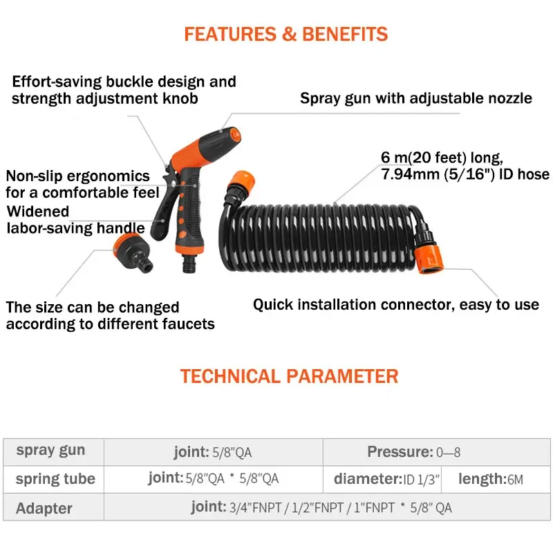 Комплект для мойки автомобиля SEAFLO набор чистки без насоса кран подходит и