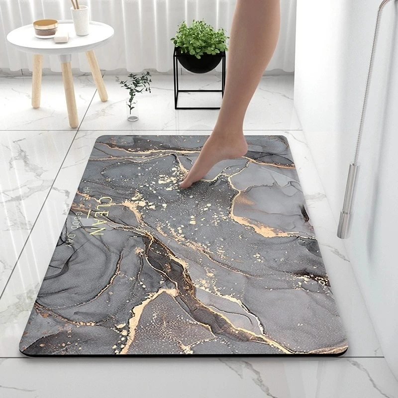 

Bathroom Mat Super Absorbent Non slip Diatom Mud Bathroom Mat Balcony Porch Mat Kitchen Mat Modern Minimalist Washable Entry Mat