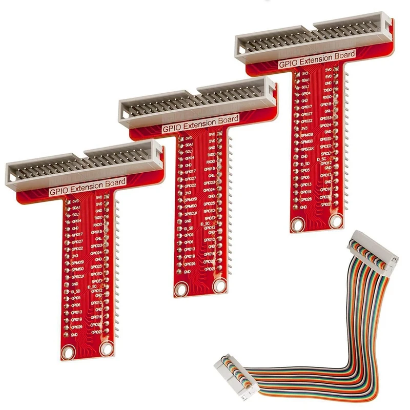 GPIO Breakout Board Composite Rpi GPIO T-Cobbler Plus With 8Inch 40 Pin Ribbon Cable For Raspberry Pi 3/Zero/2/B+/A+