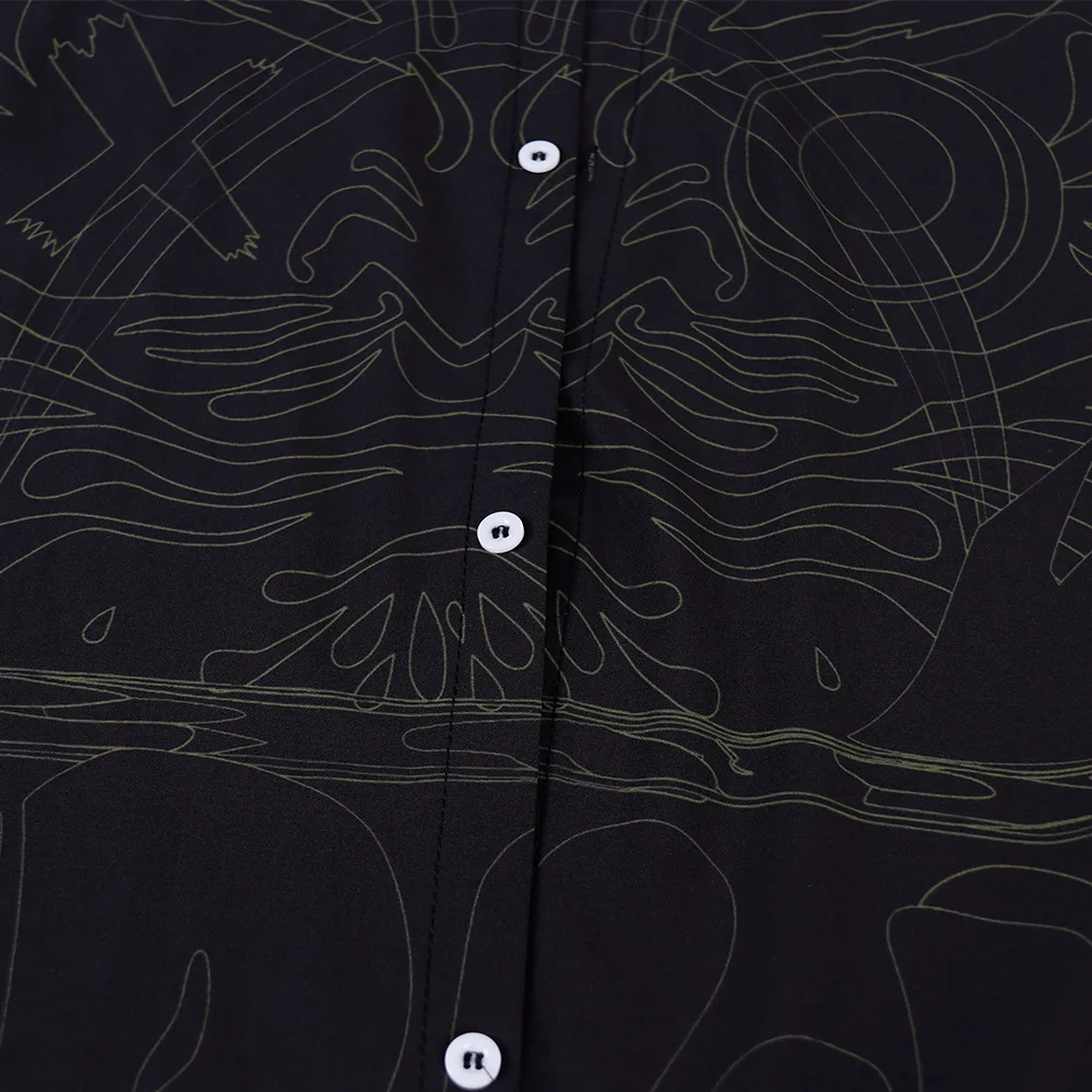 Summer 2022 Men's Shirts Short Sleeve Casual Shirts Airplane Boat Print Casual Fashion Button Up Shirts