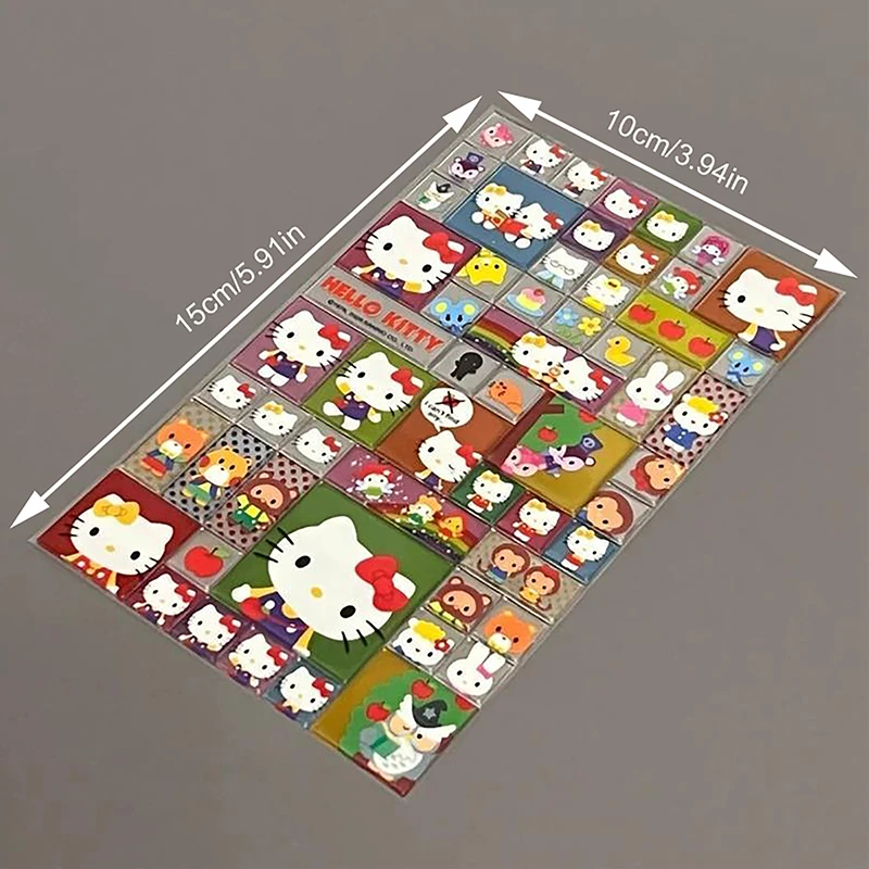 Sanrio Hello Kitty 3D Adhesive Stickers KT Cat Phone Cases Water Cup Decoration Kids DIY Toys Girly Heart Gift