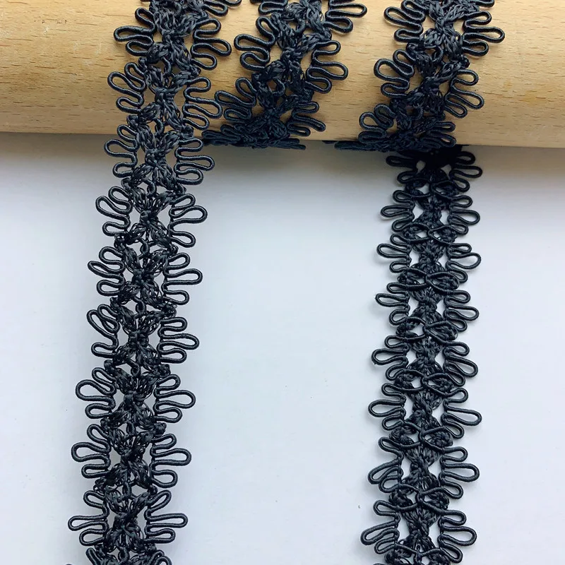 Черная Кружевная Бейка Шириной 2 5 См Вязаный Полиэстер Для DIY Аксессуары Штор