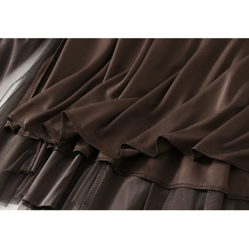 Женская бархатная юбка средней длины